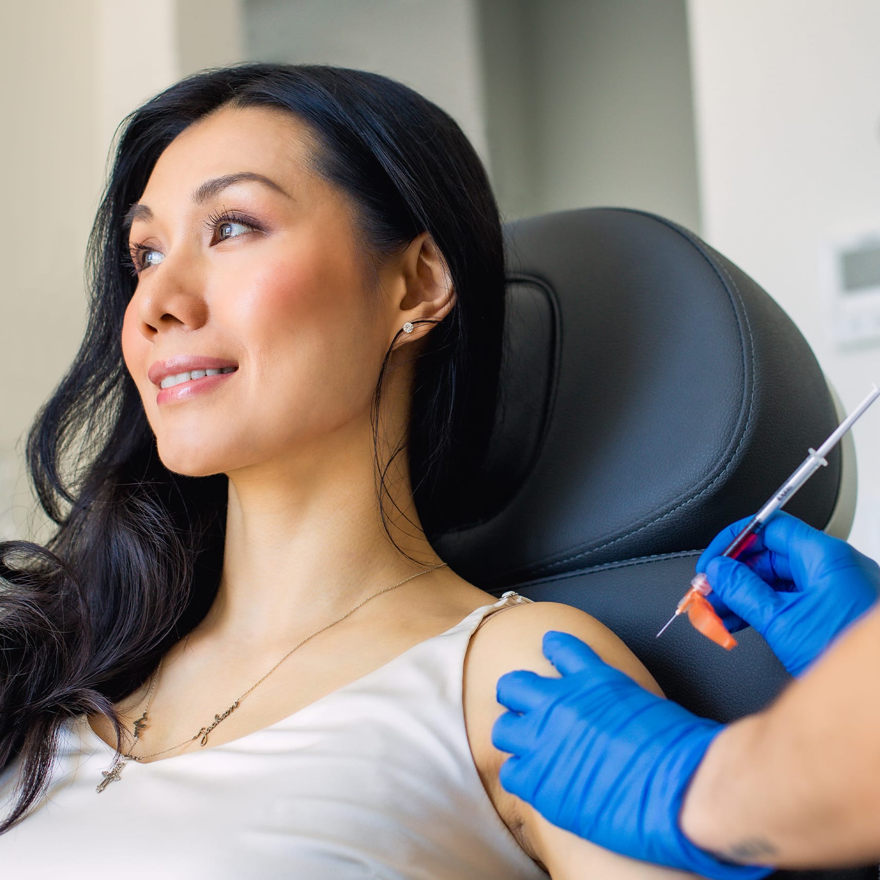 woman getting injection