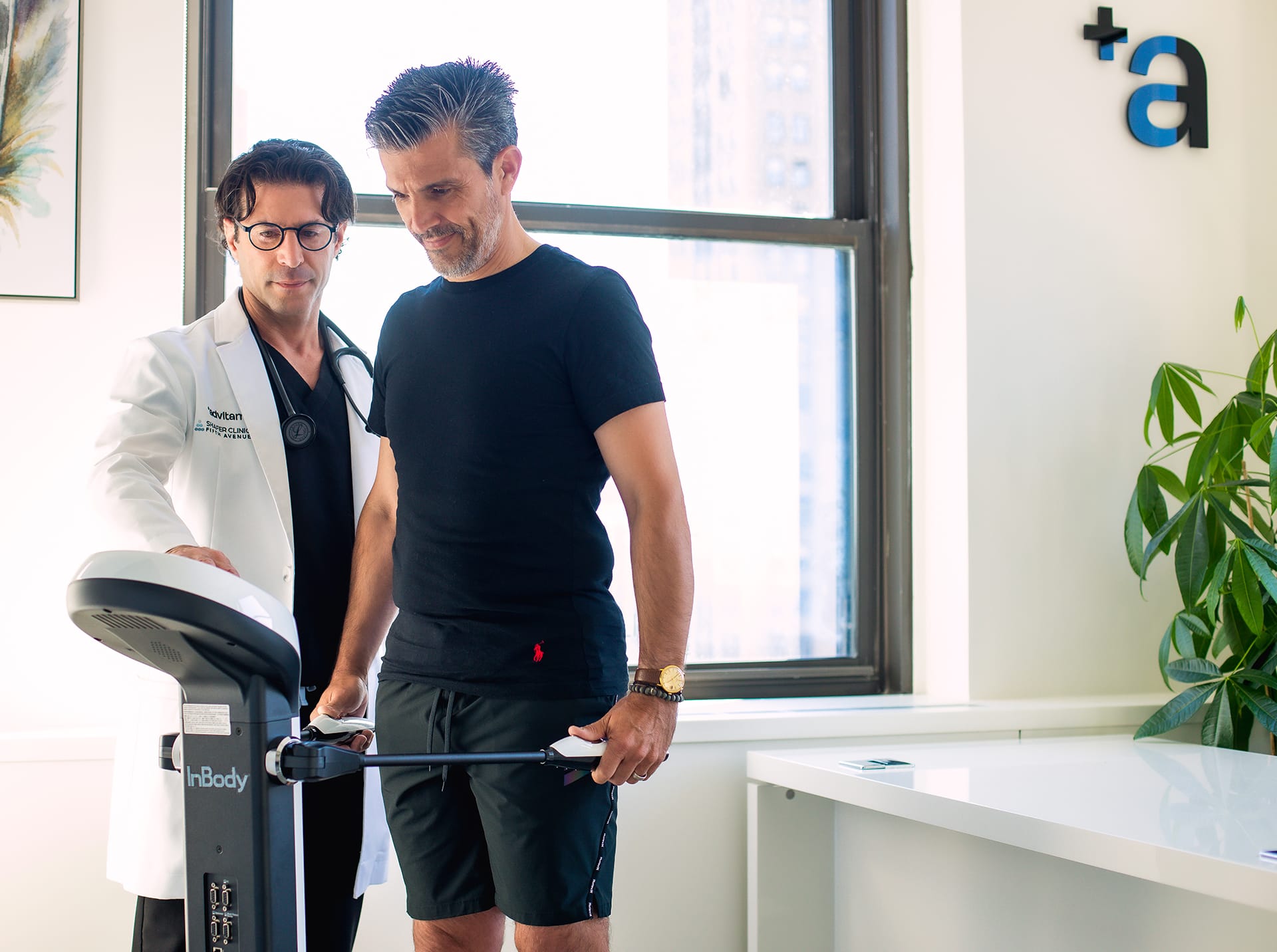 doctor and patient during treatment
